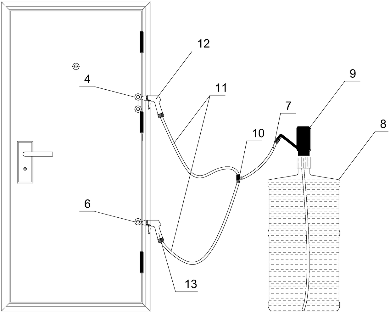 Anti-theft door breaking method by using freezing pressure of water and low-temperature cold brittleness of steel plate