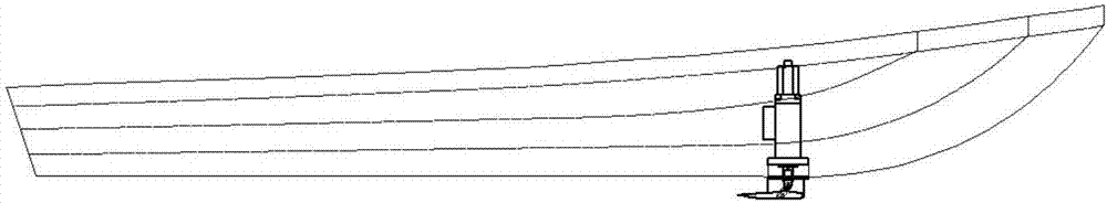 Hydraulic driven type anti-pitching T-shaped hydrofoil with controllable attack angle