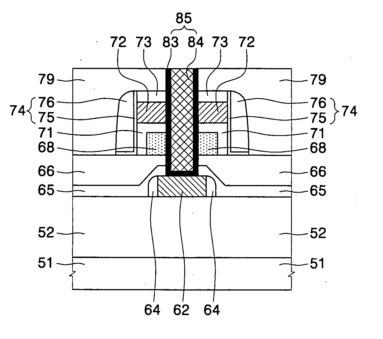 Semiconductor device having body contact through gate and method of fabricating the same