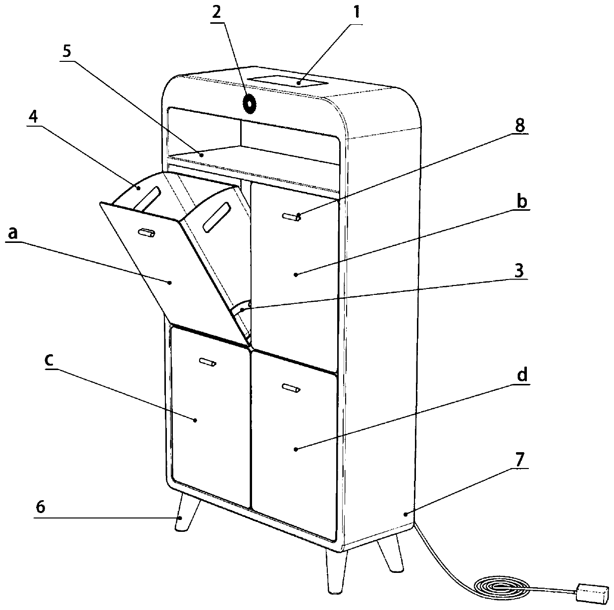 Intelligent classifying garbage can and operation method thereof