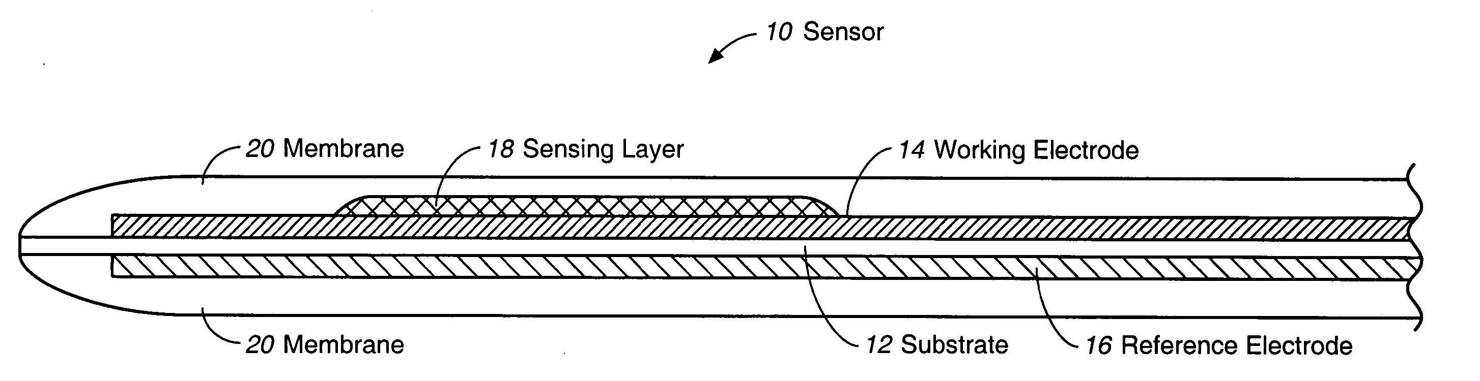 Membrane suitable for use in an analyte sensor, analyte sensor, and associated method
