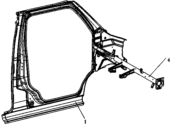 A-column reinforcing plate connection structure