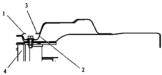 A-column reinforcing plate connection structure