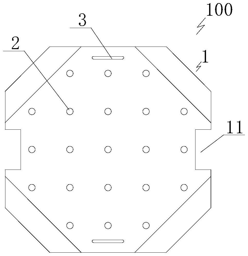 Bearing body structure of ocean electromagnetic node acquisition station