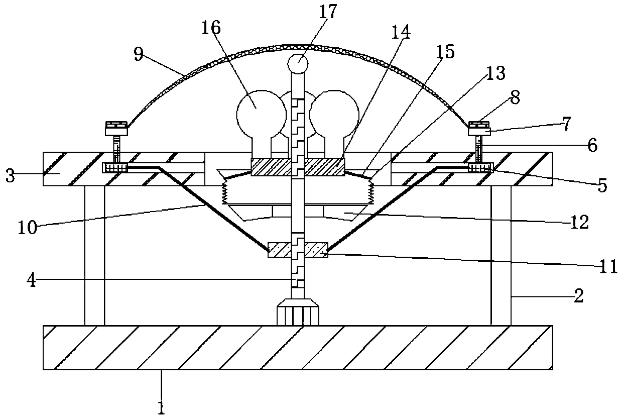 Quality inspection device for diaphragm structure installation