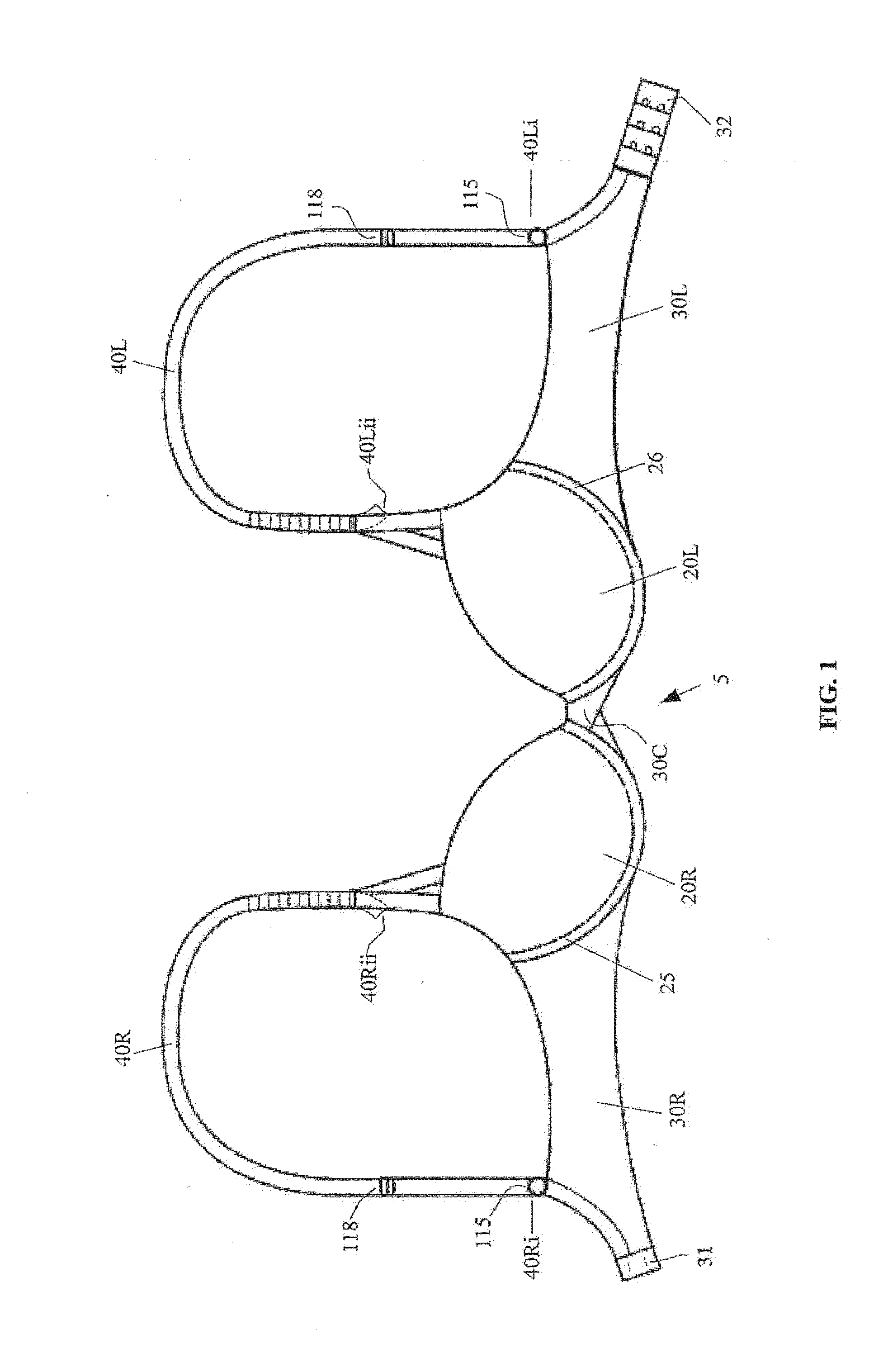 Brassiere Configured to Smoothly Transition Between at Least Two Support/Lift Positions