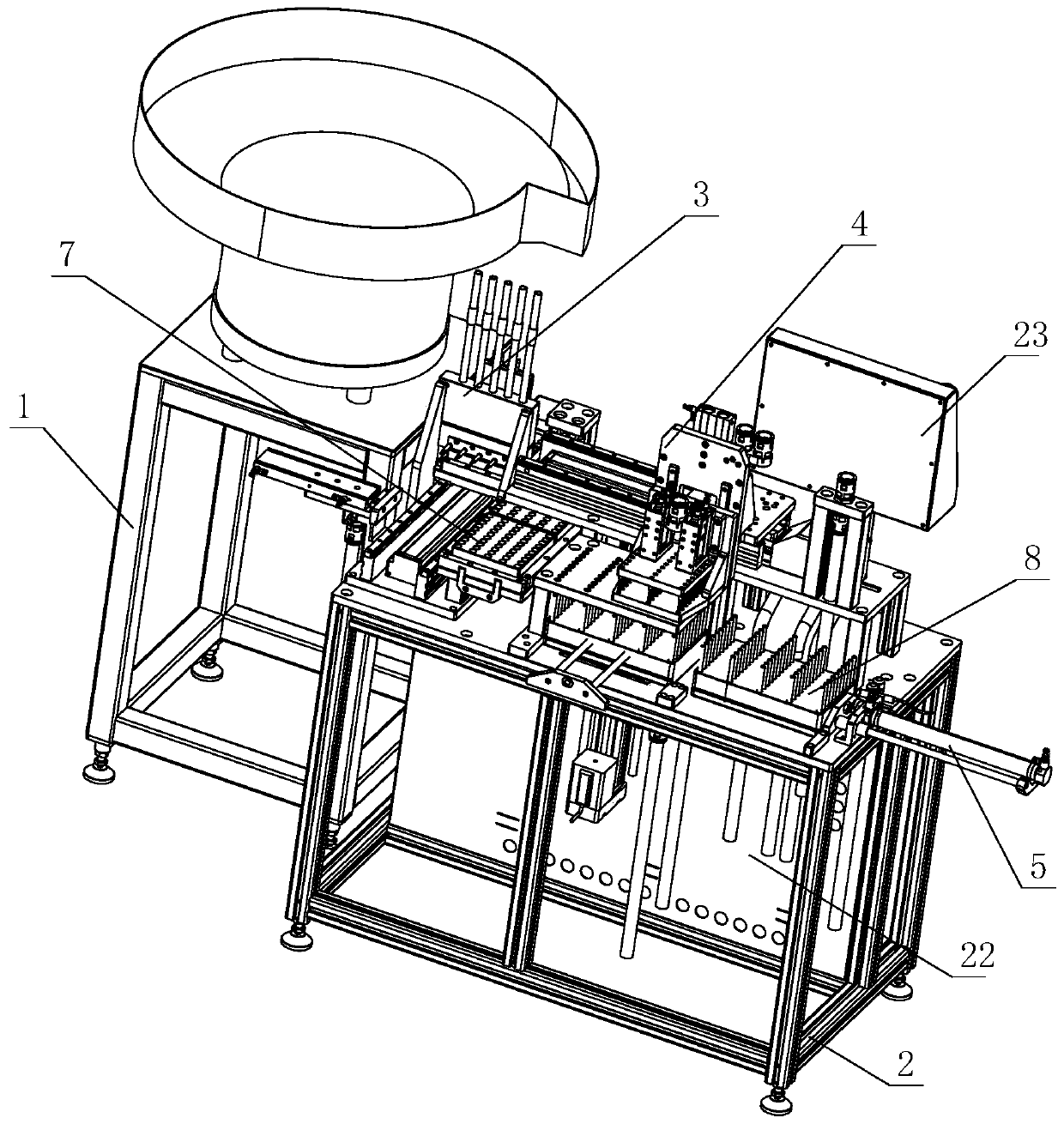 Machine for automatically filling detonator with rubber plug