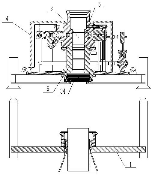 An underwater dry wellhead cabin suitable for offshore oil fields and its installation method