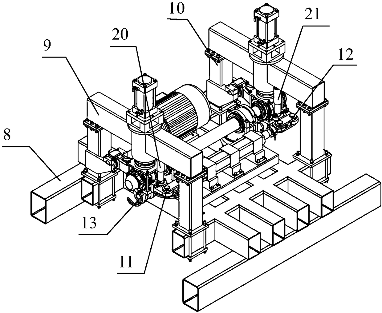 Axle box bearing comprehensive performance test bench