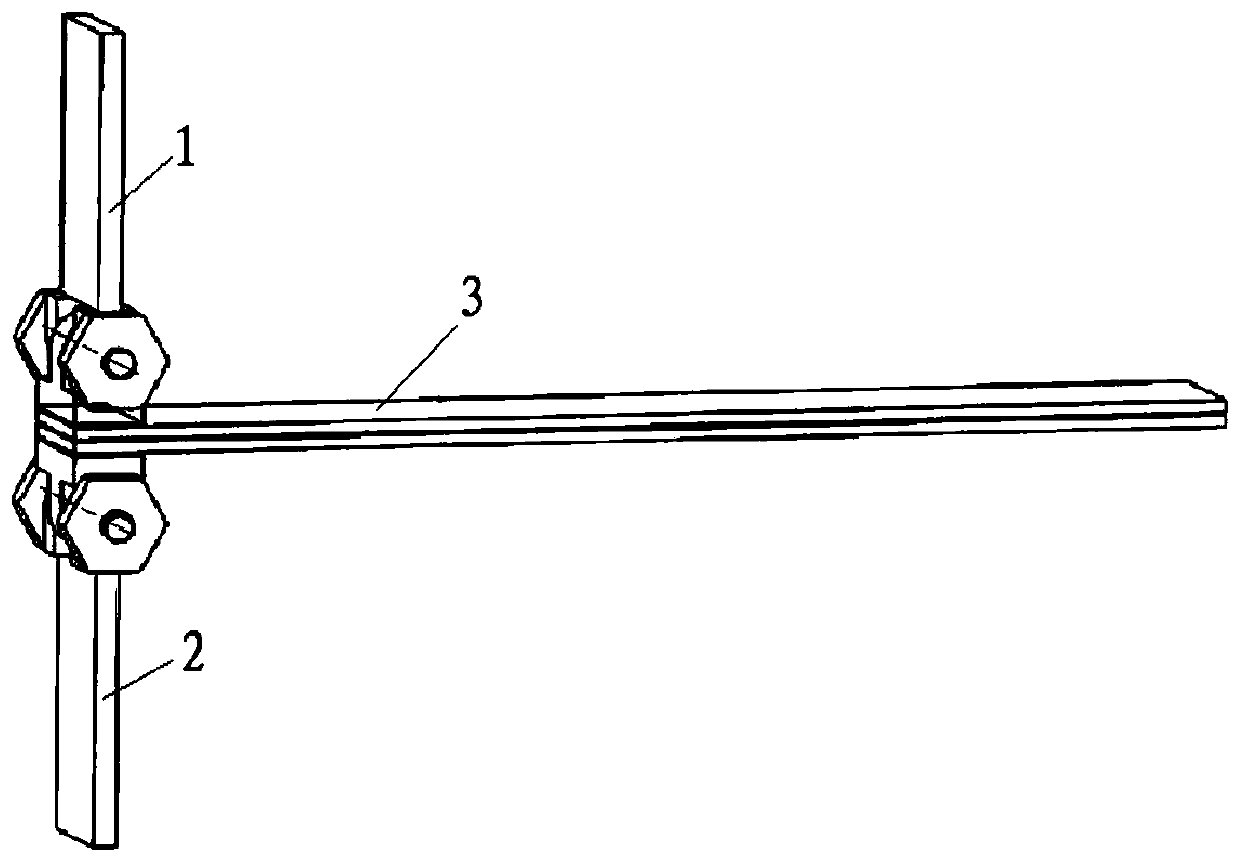 Clamp for testing mode I interlaminar fracture toughness in double-cantilever beam stretching test