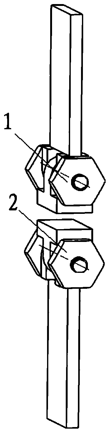 Clamp for testing mode I interlaminar fracture toughness in double-cantilever beam stretching test