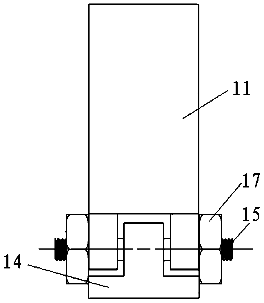 Clamp for testing mode I interlaminar fracture toughness in double-cantilever beam stretching test