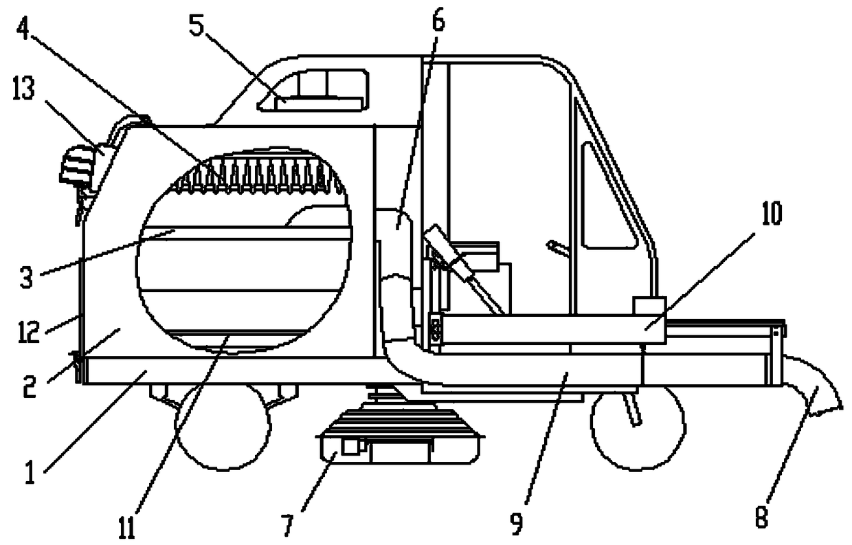 Blowing-suction street cleaner