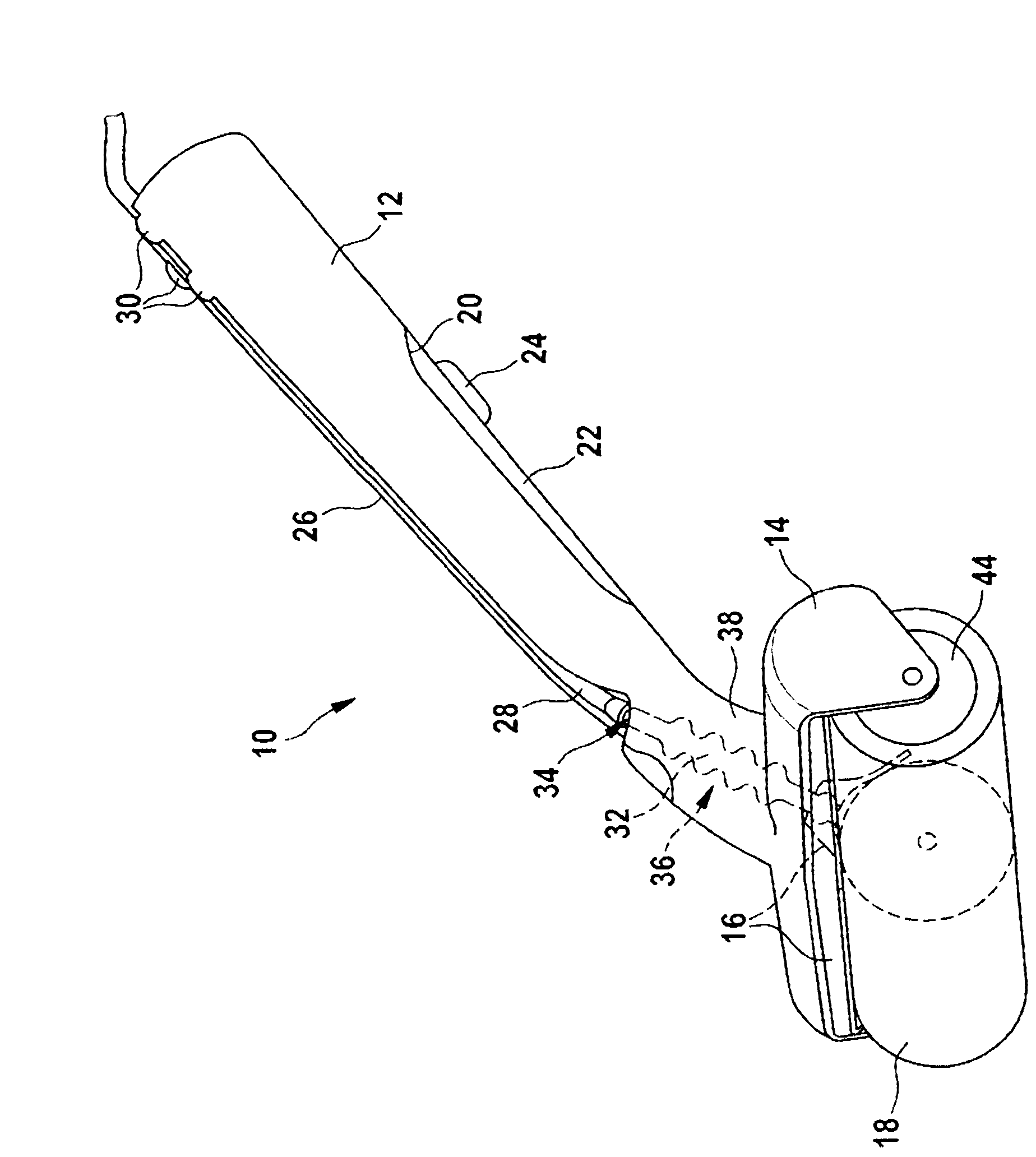 Paint roller handle and a paint applying device with the same