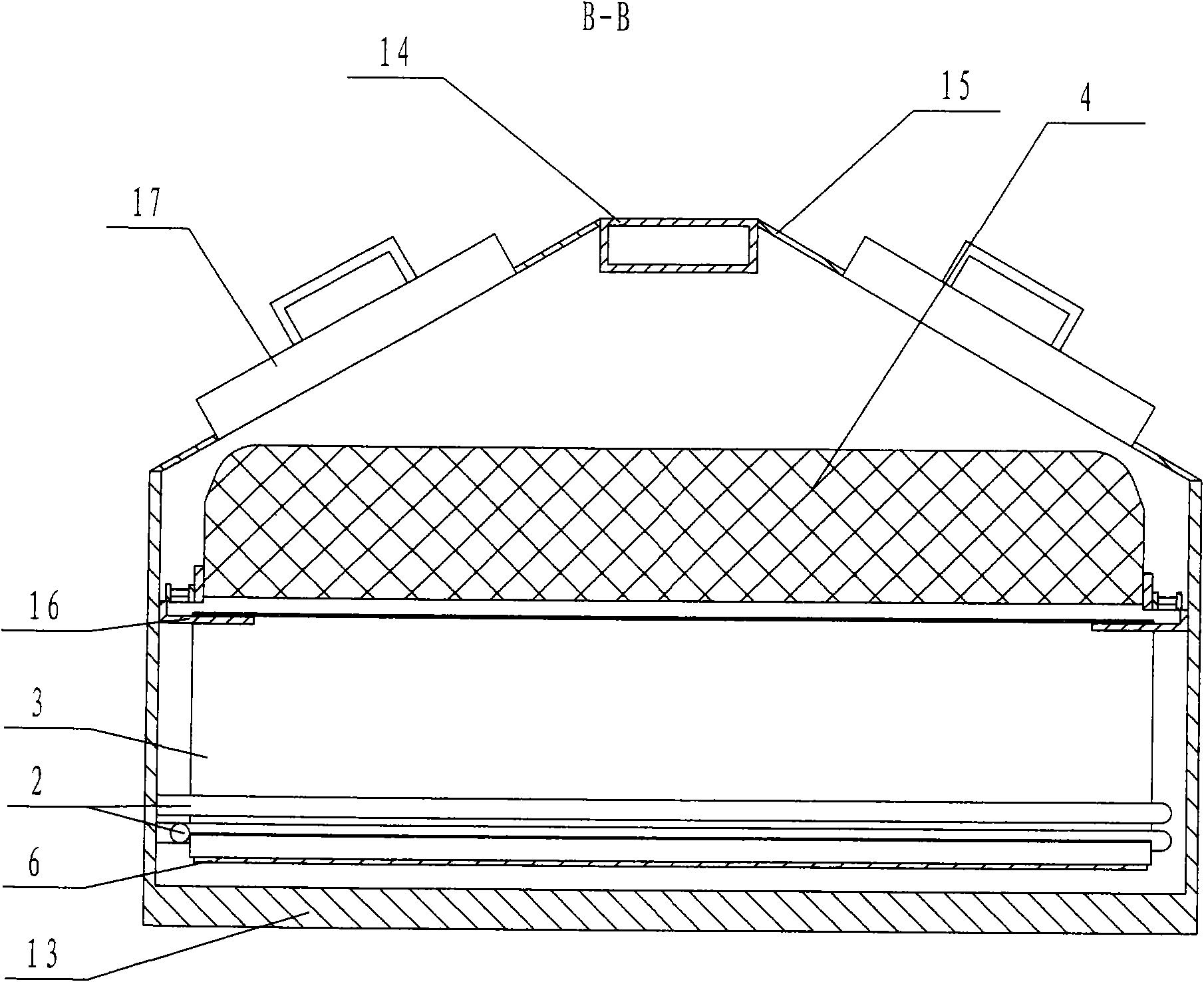 Cooking part device of cocoon cooking machine