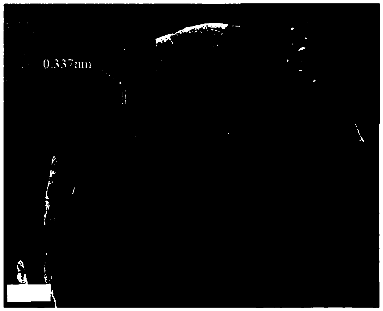 Method for preparing graphene from electrochemical cathode striped graphite foil with TTAB (Tetradecyl Trimethyl Ammonium Bromide) as electrolyte