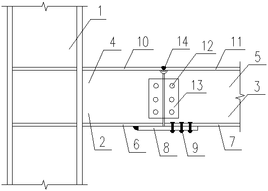 Method for manufacturing flange bolting-welding hybrid connection assembly type beam-column joints