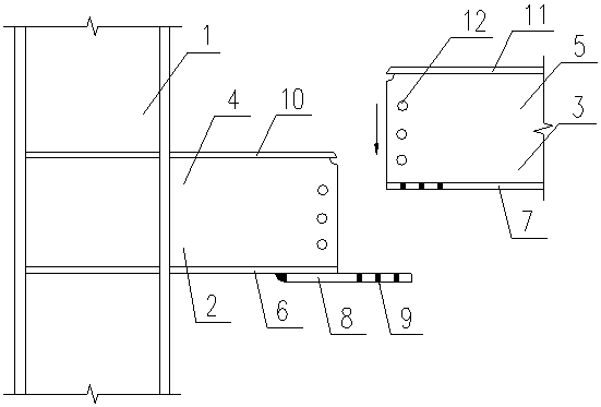 Method for manufacturing flange bolting-welding hybrid connection assembly type beam-column joints