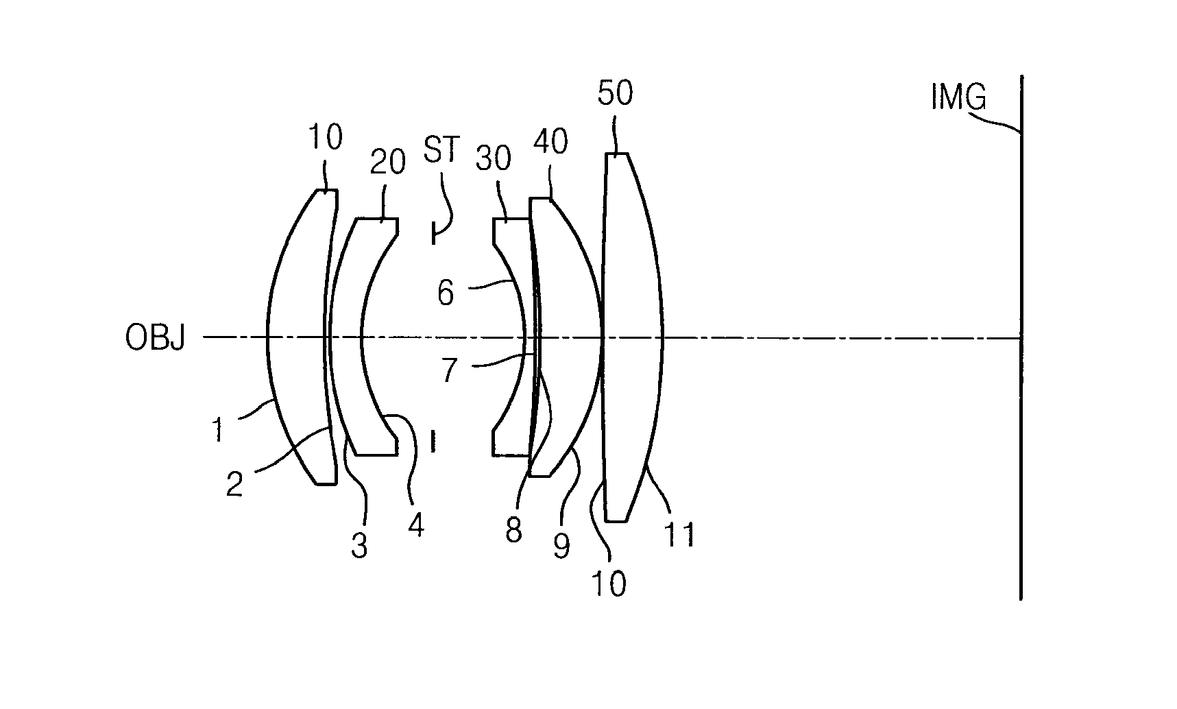 Large caliber standard lens