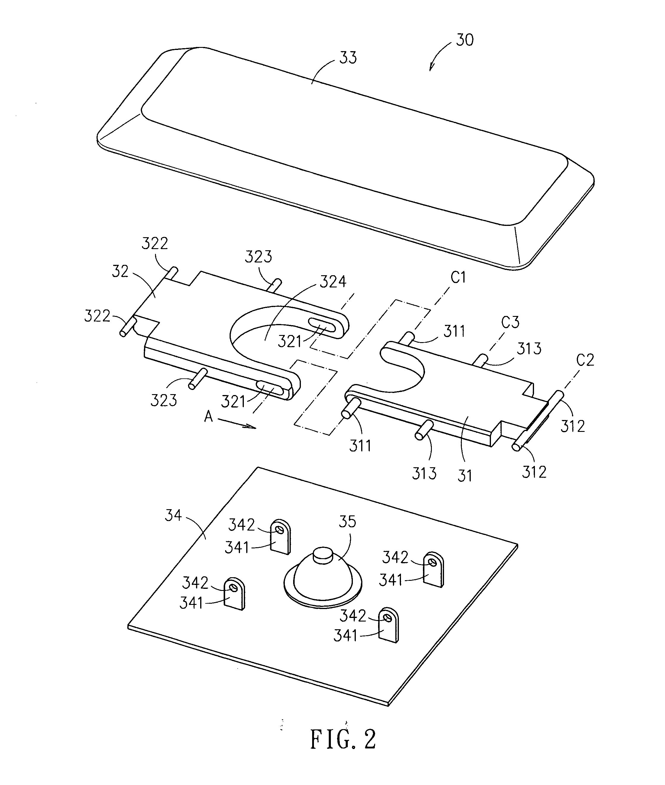 Press key structure