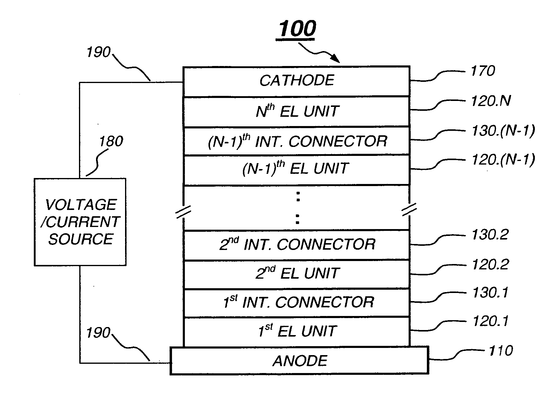 Tandem OLED device