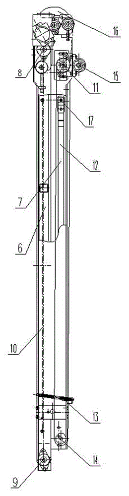 Vertical lifting device of materials