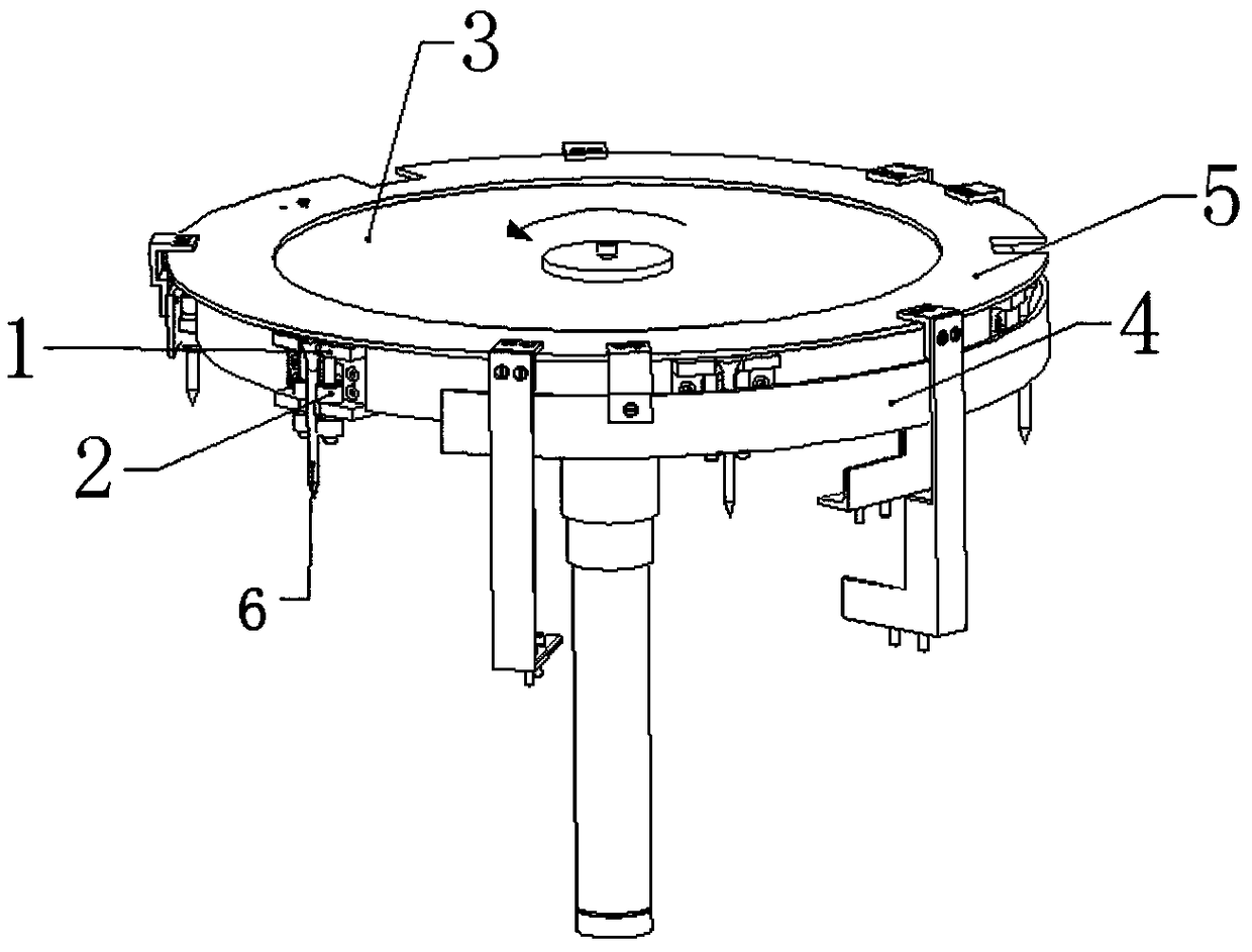 Multi-station rotary type golf ball supporting clamp