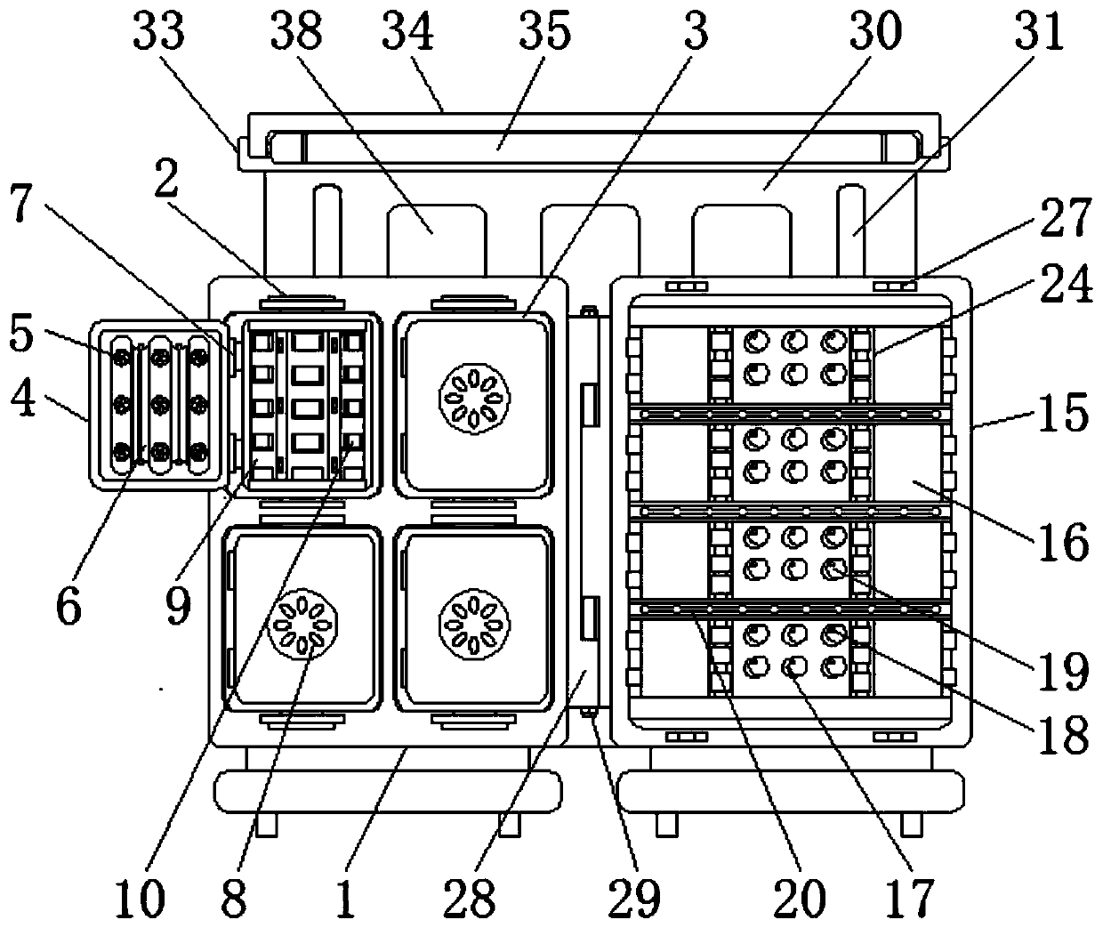 A series intermediate frequency power supply cabinet