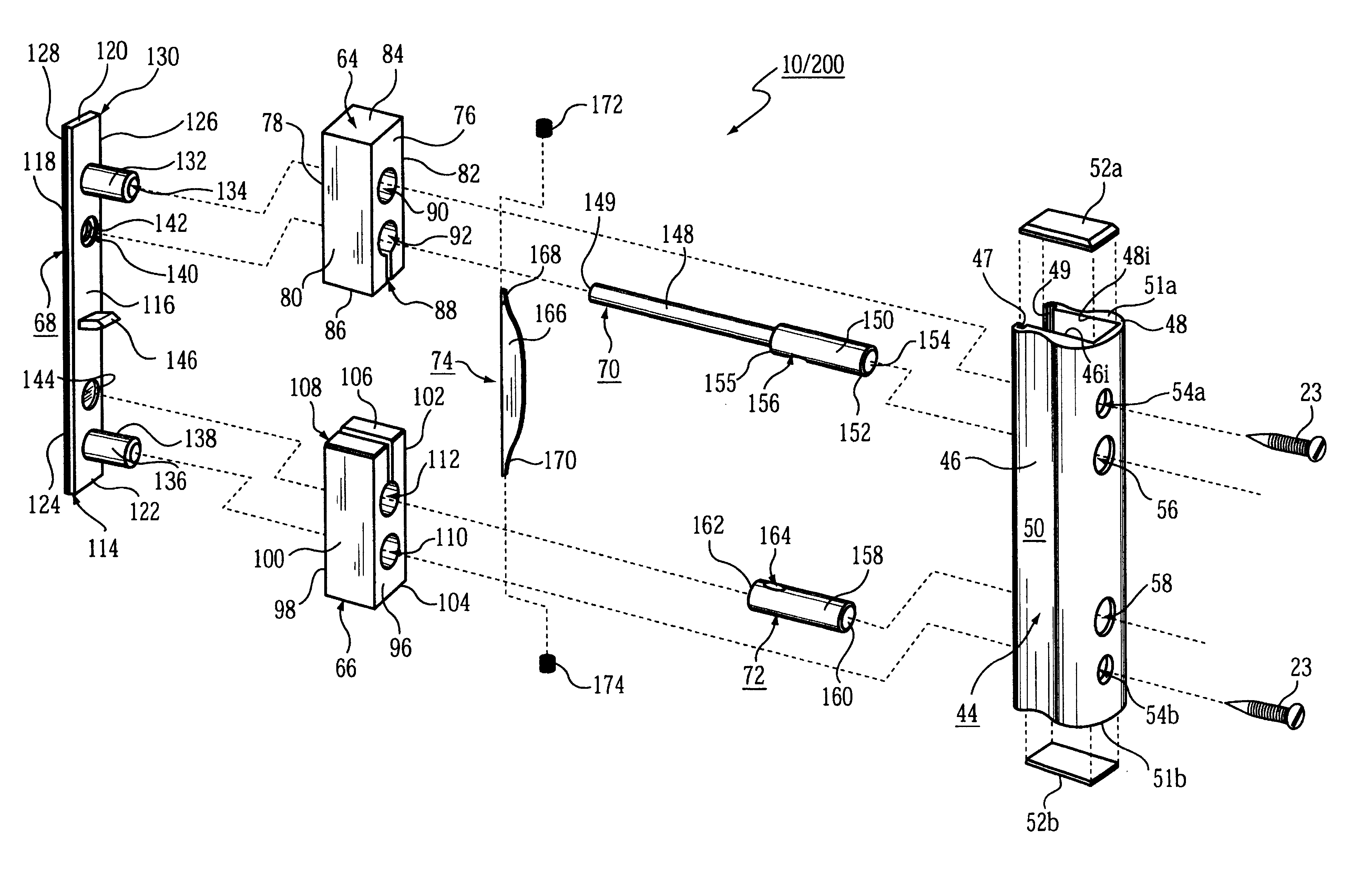 Window and sliding glass door having push button locking mechanism