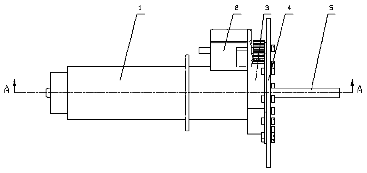 A telescopic locking mechanism driven by a leading screw