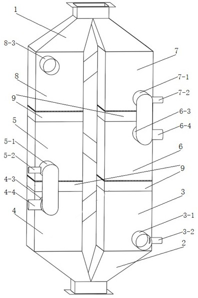 Industrial tail gas treatment multi-cycle adsorption tower