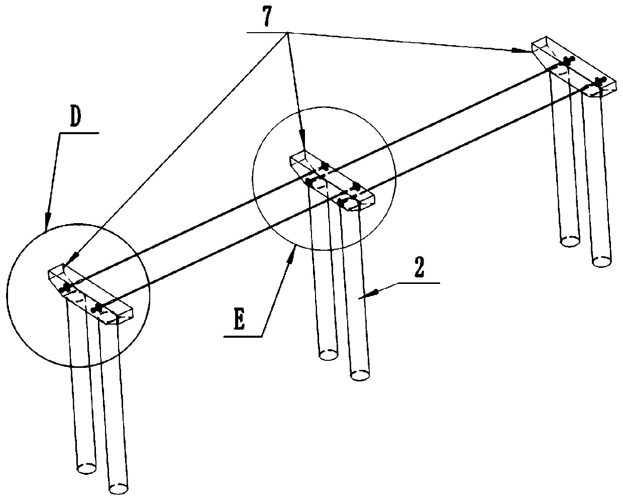 Continuous beam bridge and method for determining inhaul cable sectional area and elastomer rigidity thereof