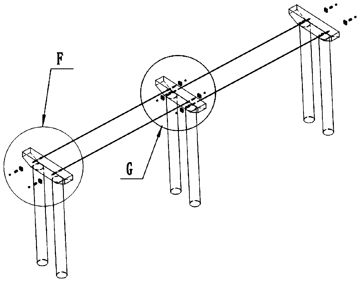 Continuous beam bridge and method for determining inhaul cable sectional area and elastomer rigidity thereof