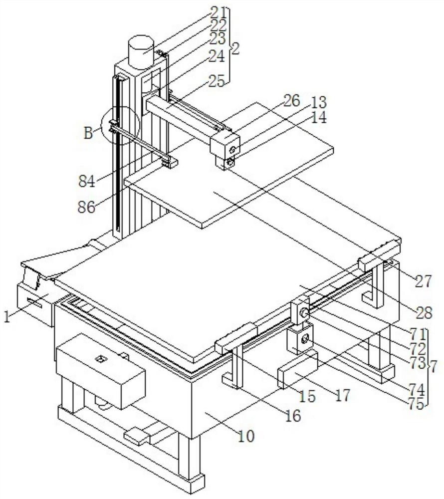 Photosensitive material curing layer forming structure in 3D printing