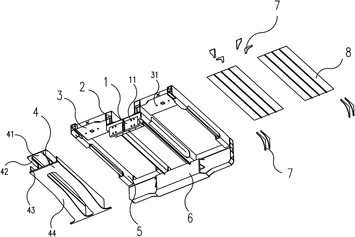 An articulated aluminum alloy EMU body chassis end structure