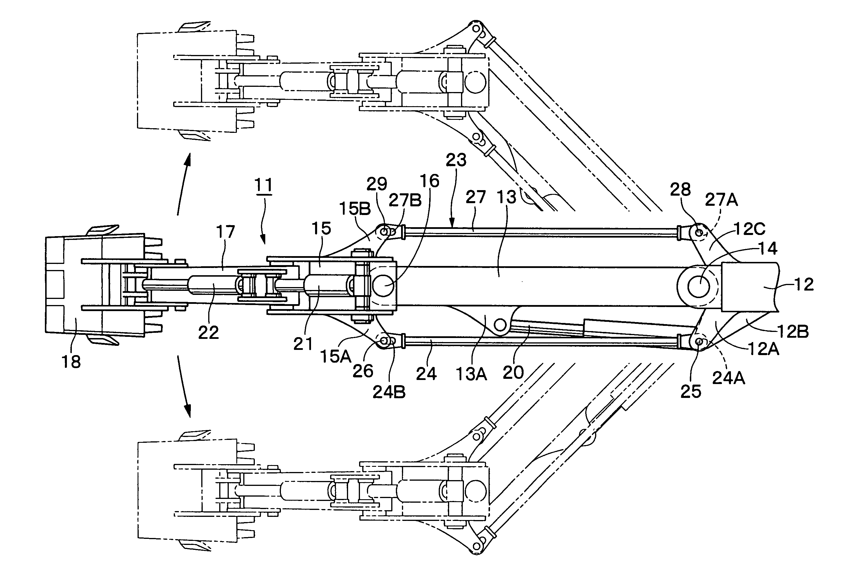 Working mechanism for construction machine