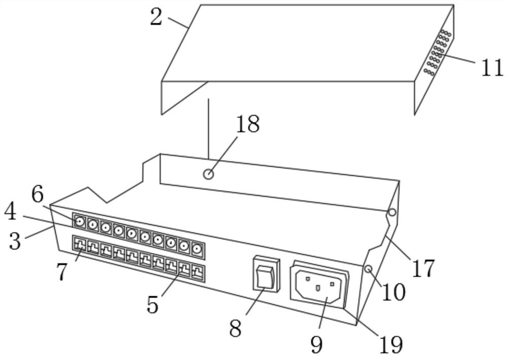 Security device for server data exchange network