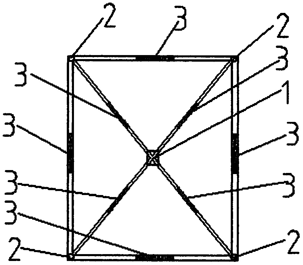 Rapidly mounted rectangular steel frame support of cast-in-place shear wall of fabricated building