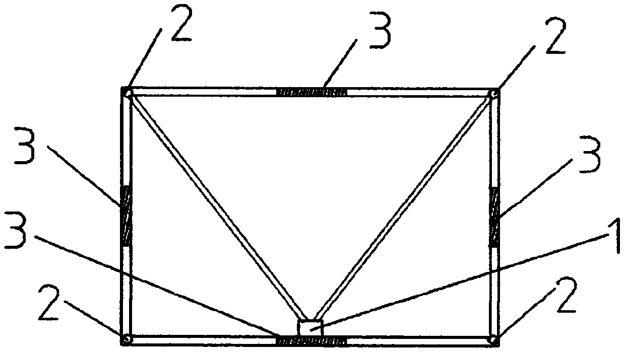 Rapidly mounted rectangular steel frame support of cast-in-place shear wall of fabricated building