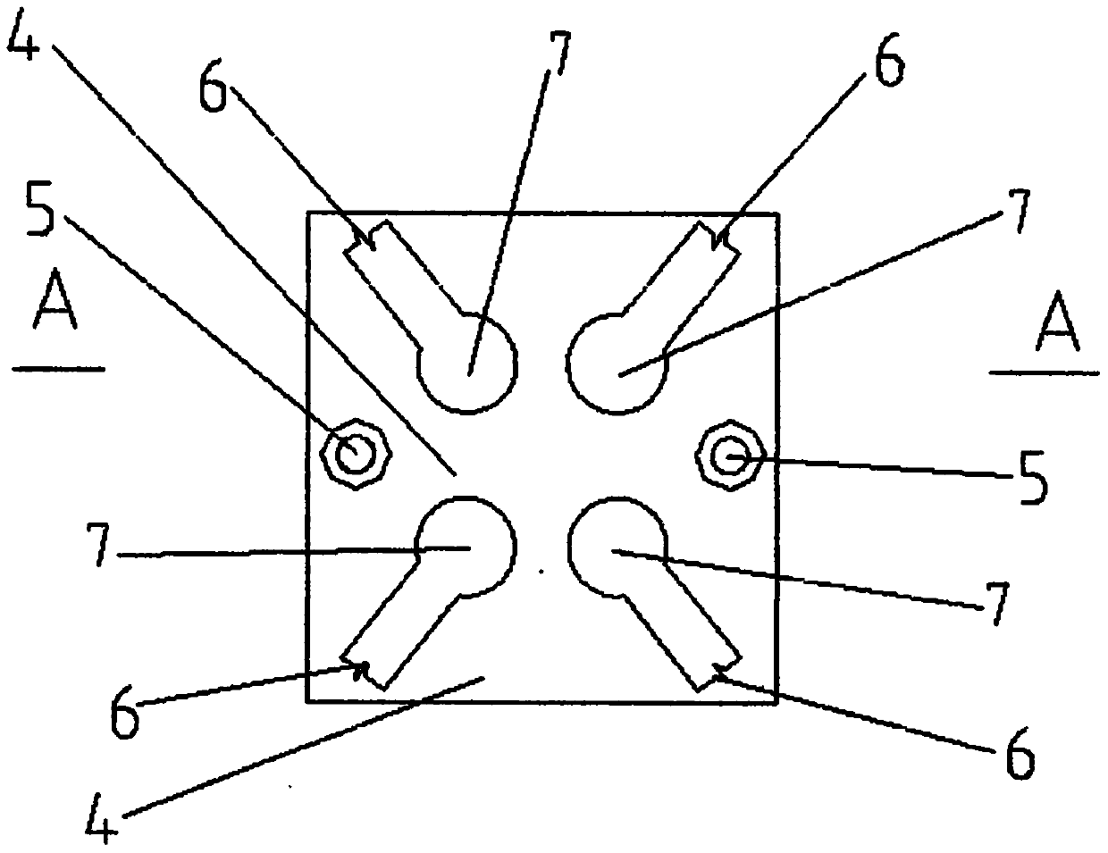 Rapidly mounted rectangular steel frame support of cast-in-place shear wall of fabricated building