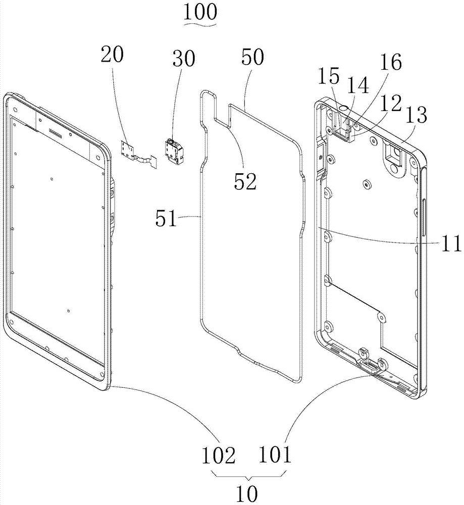 Electronic device with earphone holder and assembly method thereof