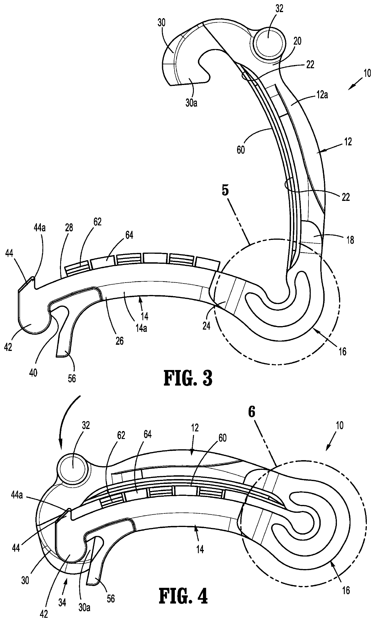 Ligation clip with improved hinge