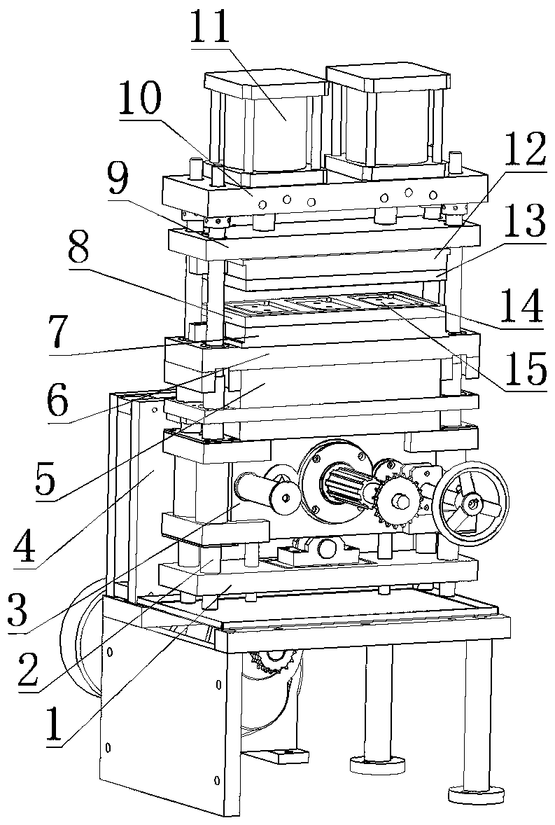 High-speed flat plate heat sealing mechanism of hot pack machine