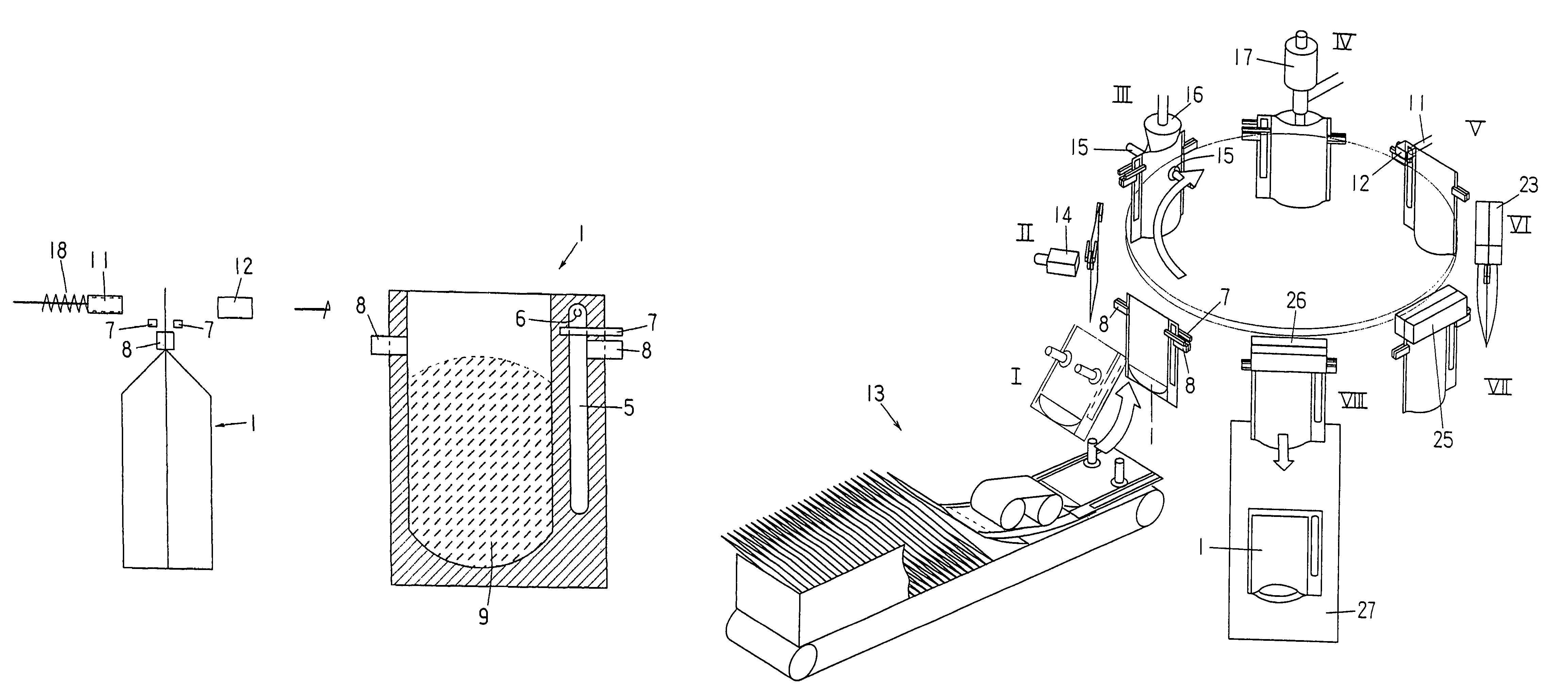 Gas seal-in method for a bag with a gas filling compartment and packaging method for a bag with a gas filling compartment