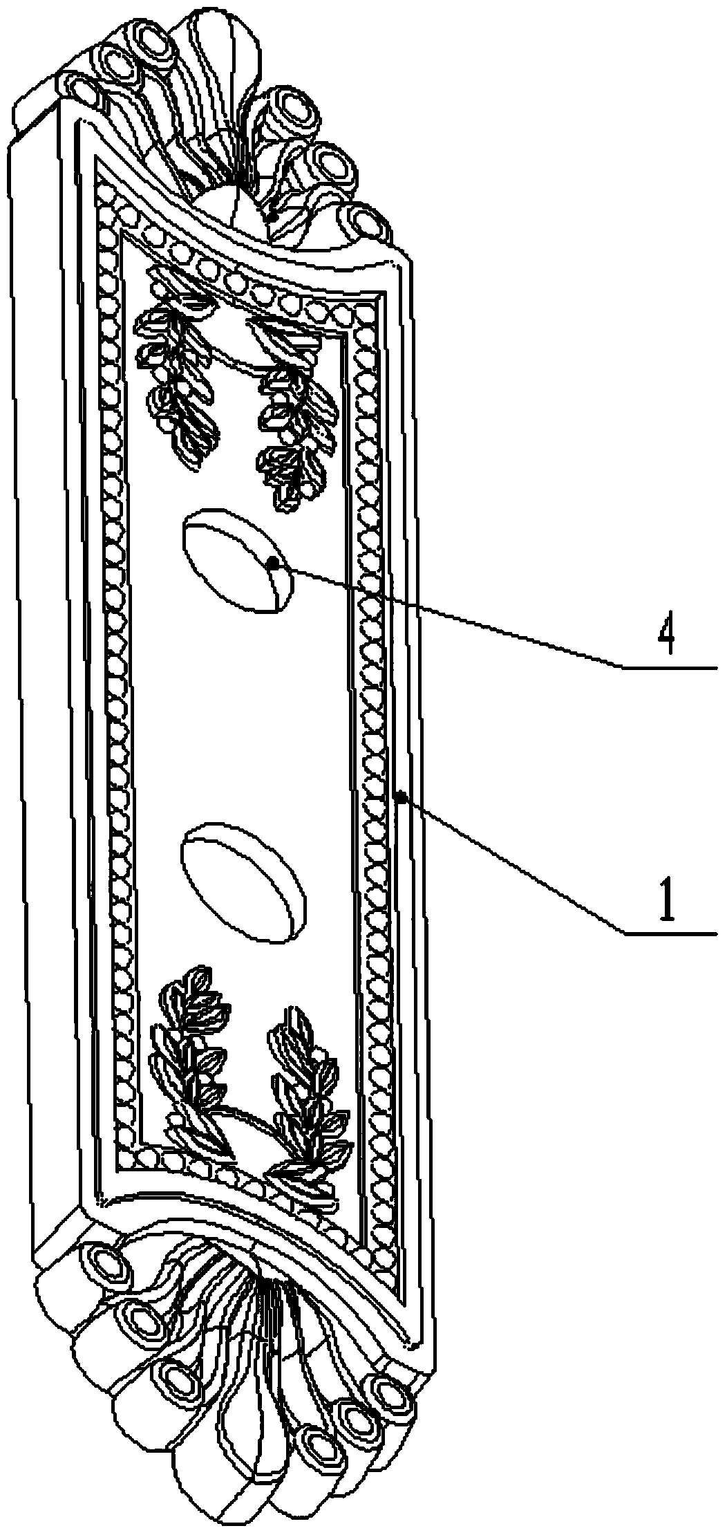 Hollow lock panel and method for manufacturing same