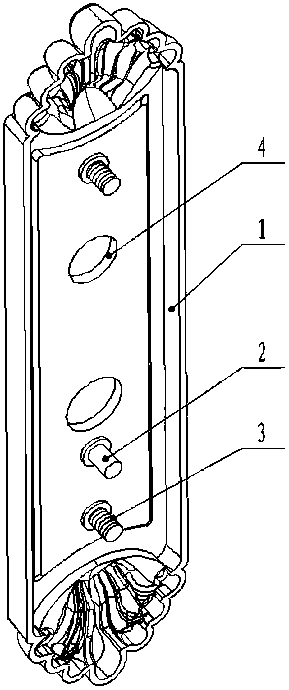 Hollow lock panel and method for manufacturing same