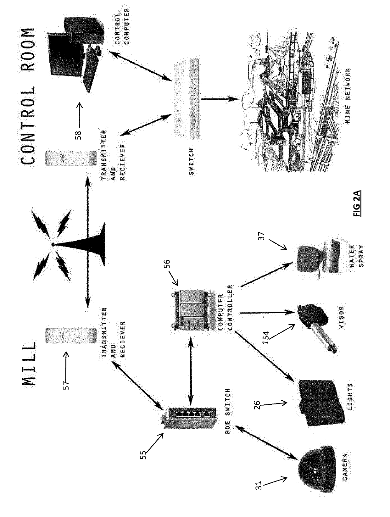 Apparatus for monitoring of grinding mill interior during operation