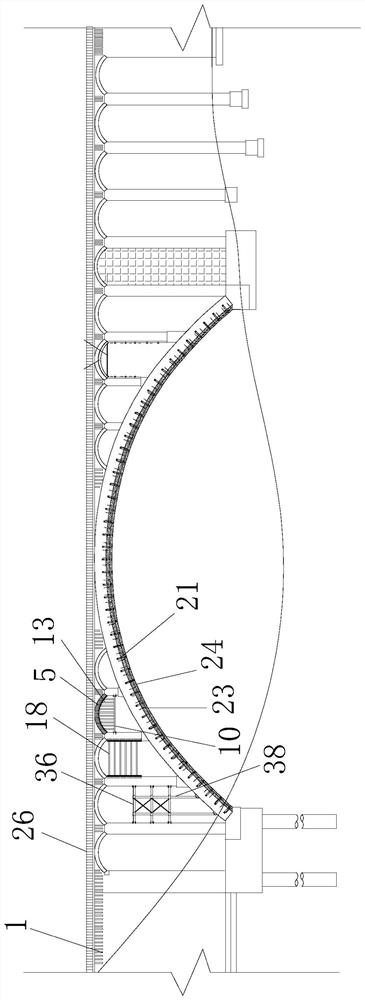 Comprehensive reinforcing structure of active open-spandrel arch bridge and construction method