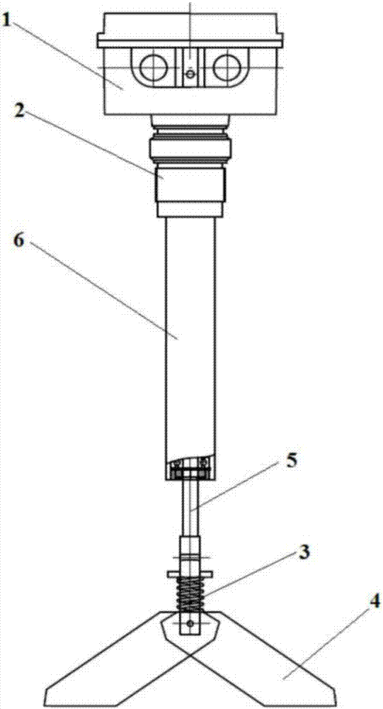 Novel mechanical material level switch