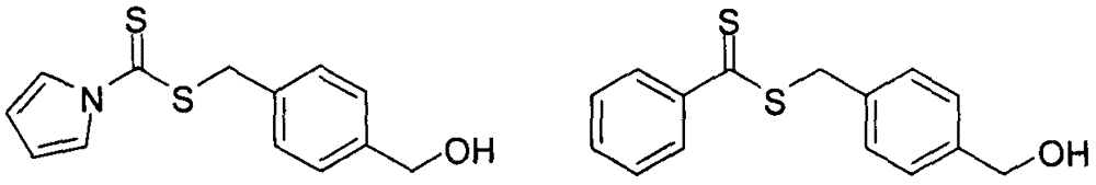 Synthesis method of RAFT chain transfer agent containing terminal hydroxyl